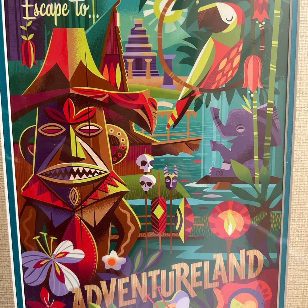 Adventureland “Tropical Escape” Art Print with Vibrant Colors - Picture 2 of 4